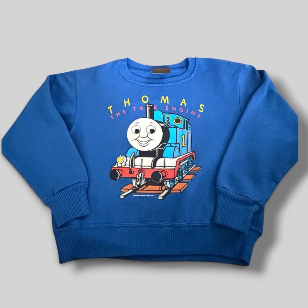 Vintage USA Thomas The Tank Engine Crewneck Blue Double Sided Sweatshirt